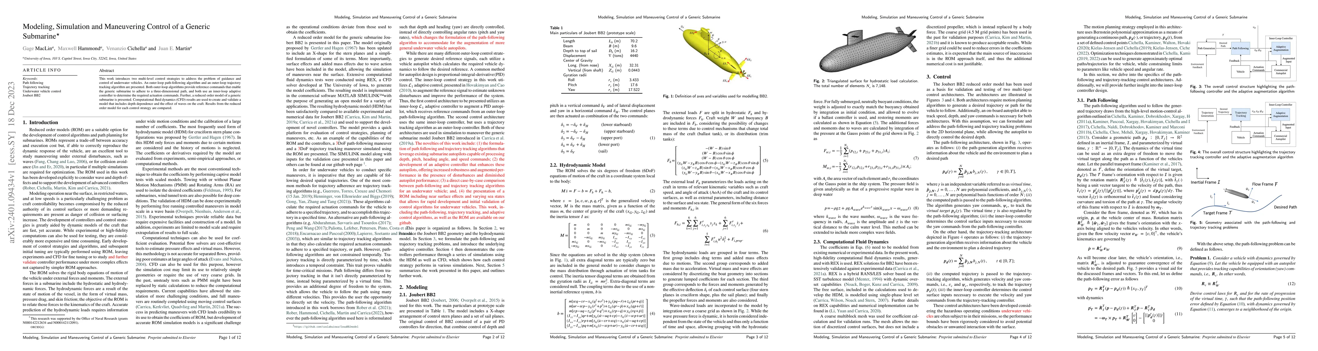 Thumbnail for Modeling, Simulation, and Maneuvering Control of a Generic Submarine