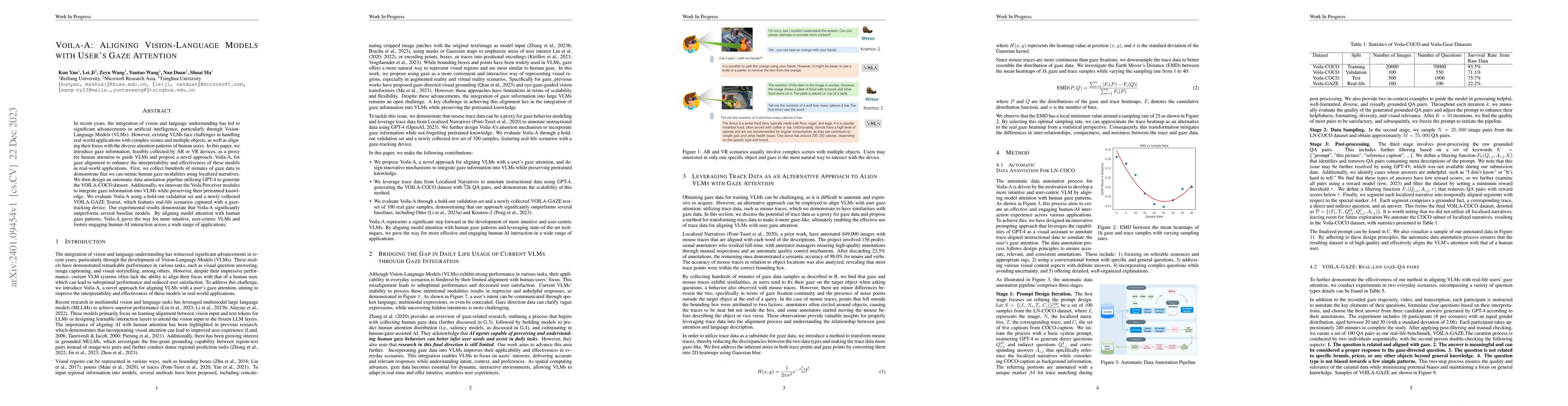 Thumbnail for Voila-A: Aligning Vision-Language Models with User's Gaze Attention