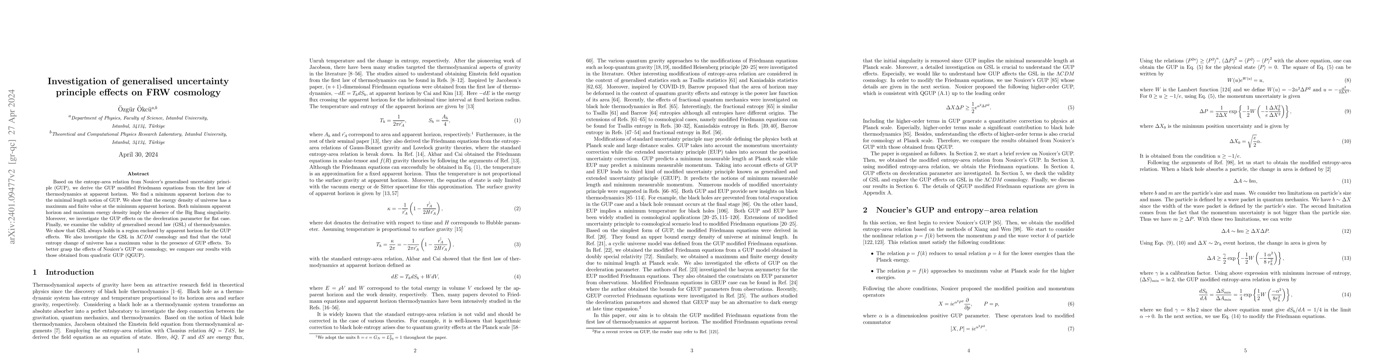 Thumbnail for Investigation of generalised uncertainty principle effects on FRW
  cosmology