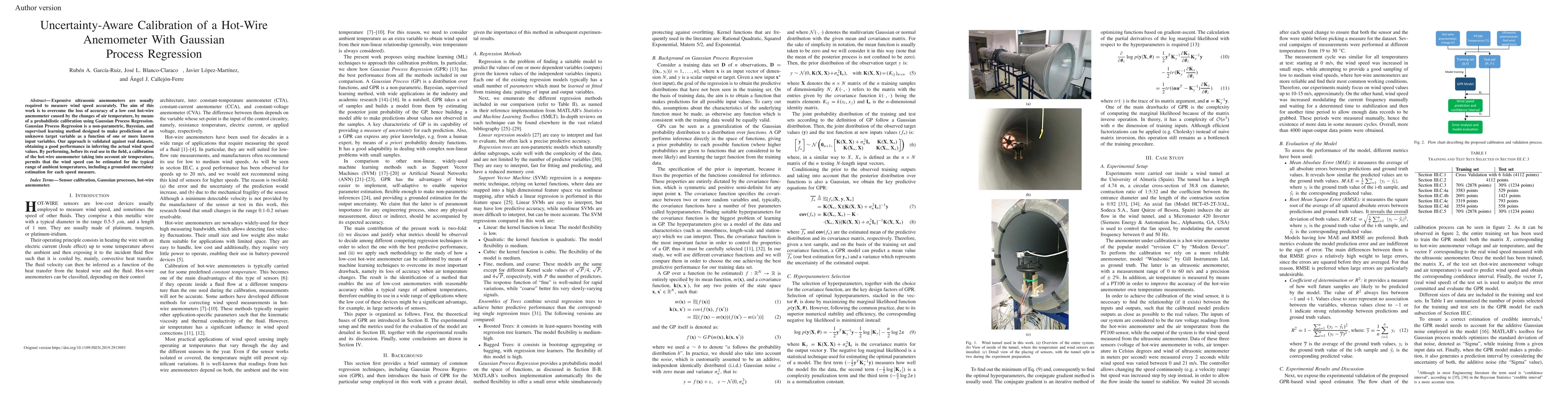 Thumbnail for Uncertainty-Aware Calibration of a Hot-Wire Anemometer With Gaussian
  Process Regression