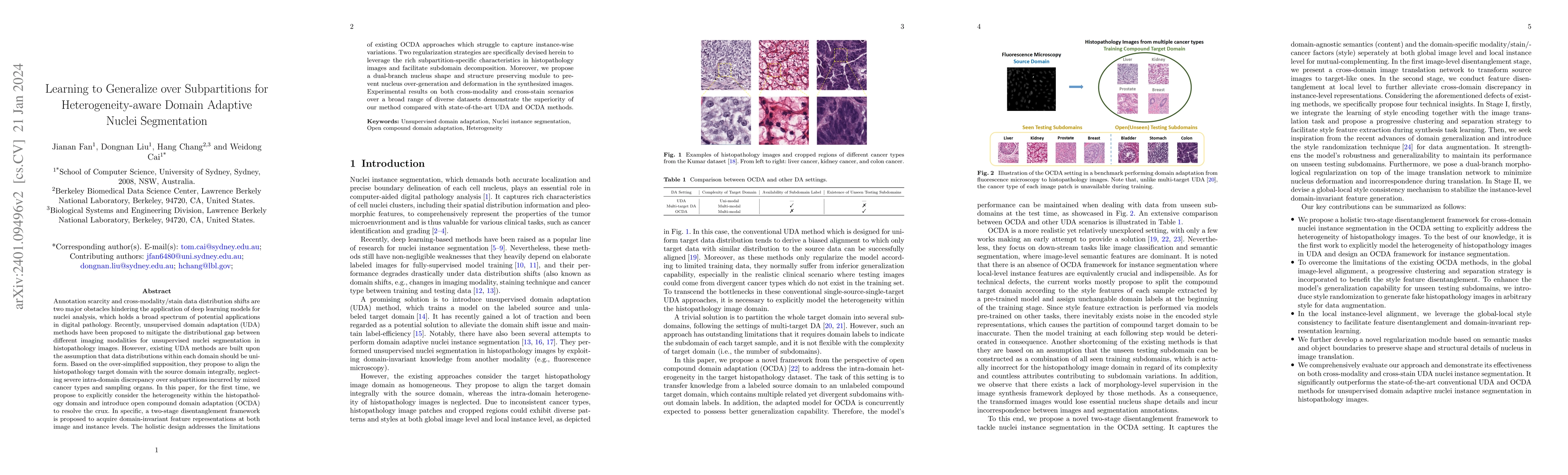 Thumbnail for Learning to Generalize over Subpartitions for Heterogeneity-aware Domain
  Adaptive Nuclei Segmentation