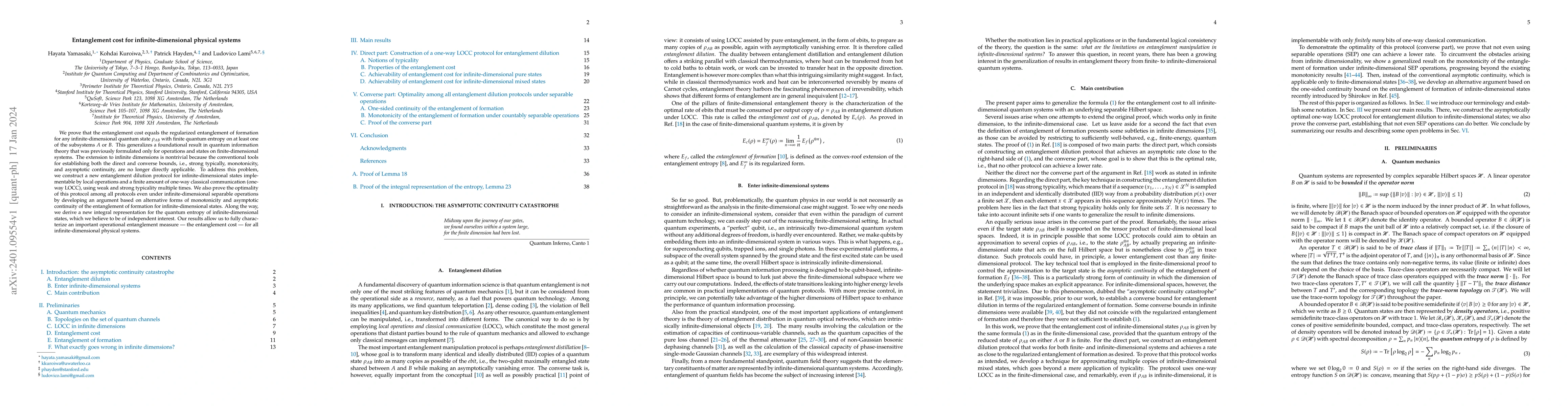 Thumbnail for Entanglement cost for infinite-dimensional physical systems