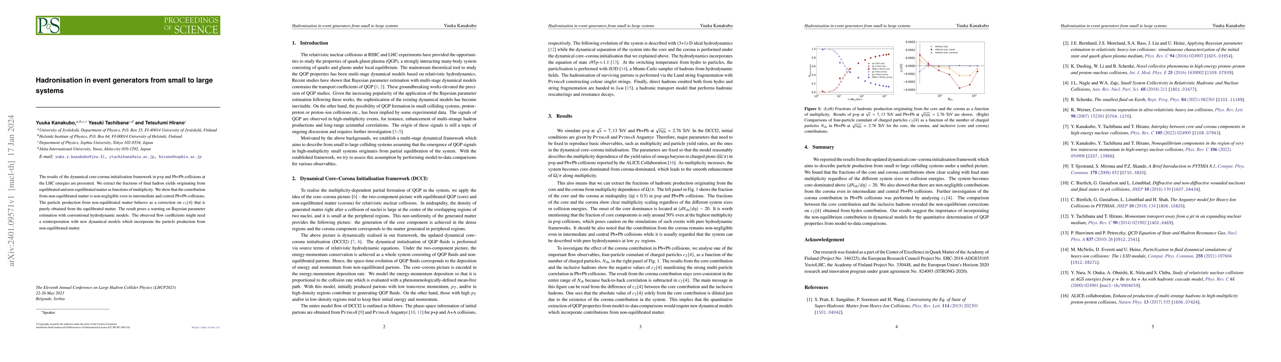 Thumbnail for Hadronisation in event generators from small to large systems