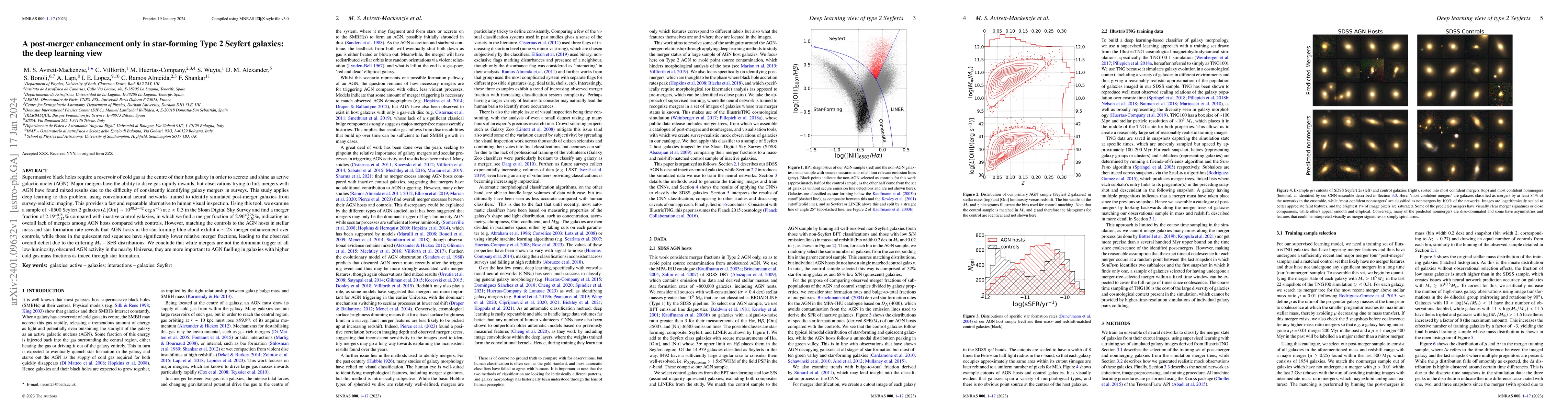 Thumbnail for A post-merger enhancement only in star-forming Type 2 Seyfert galaxies:
  the deep learning view