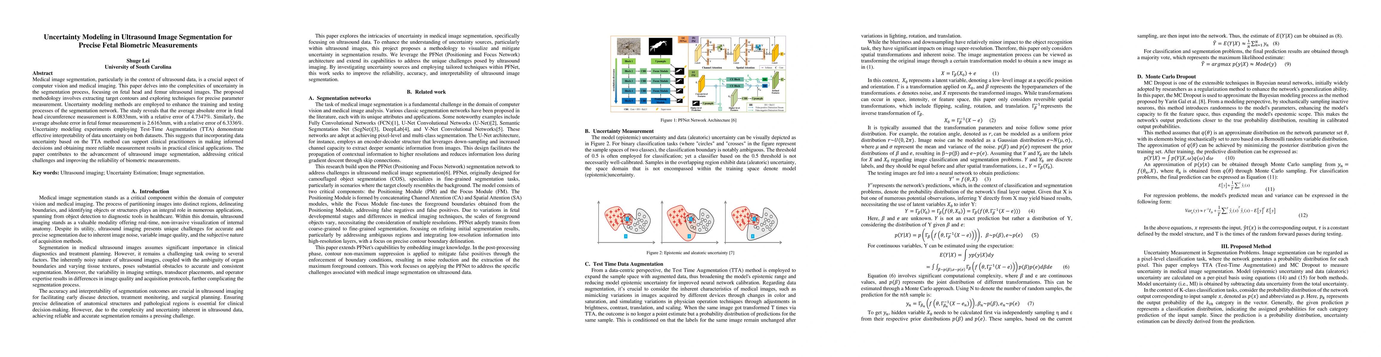 Thumbnail for Uncertainty Modeling in Ultrasound Image Segmentation for Precise Fetal
  Biometric Measurements