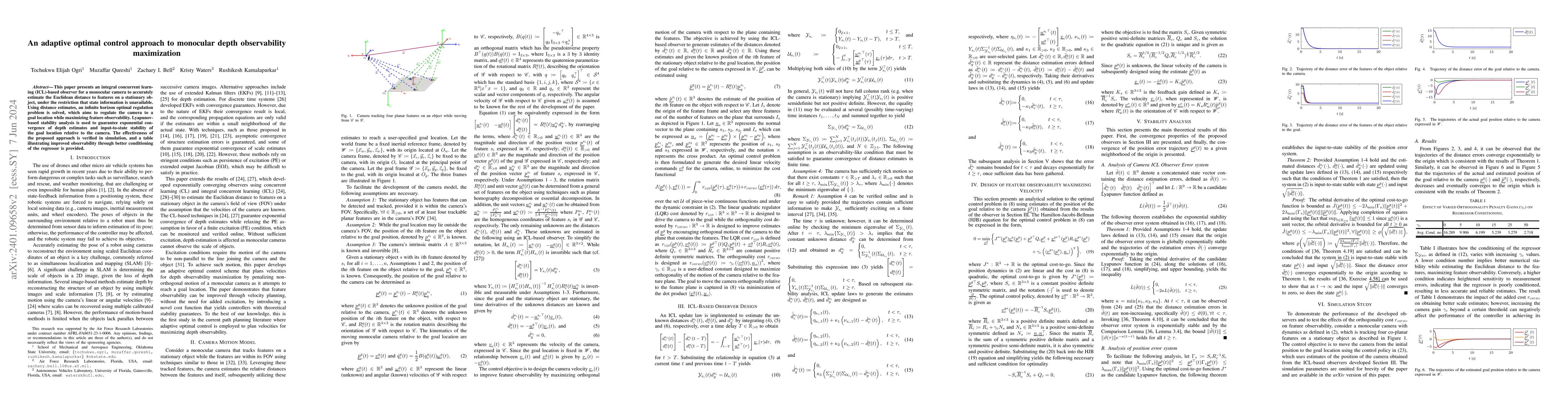 Thumbnail for An adaptive optimal control approach to monocular depth observability
  maximization