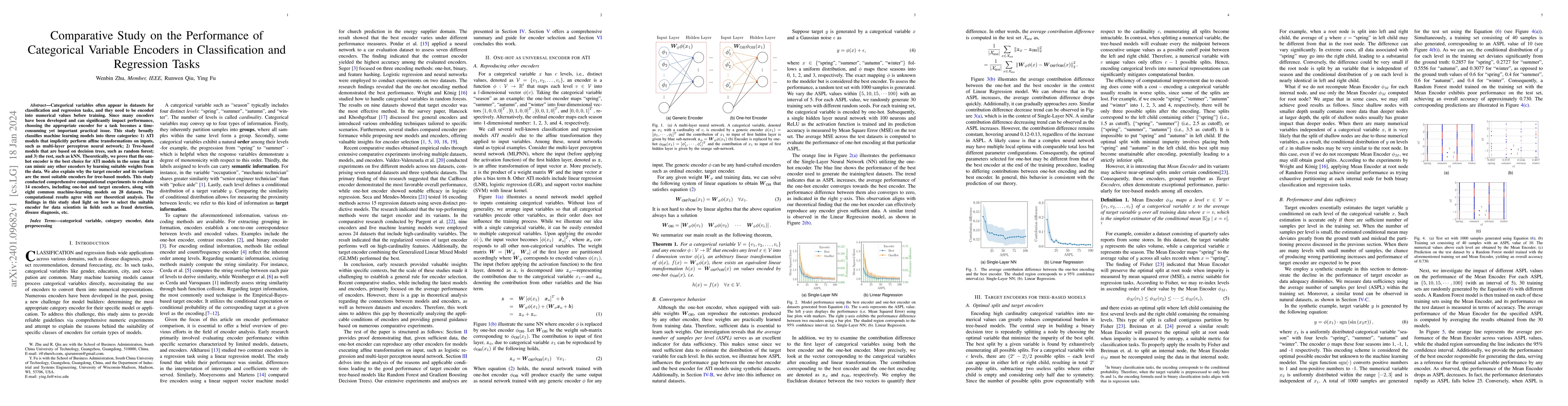 Thumbnail for Comparative Study on the Performance of Categorical Variable Encoders in
  Classification and Regression Tasks