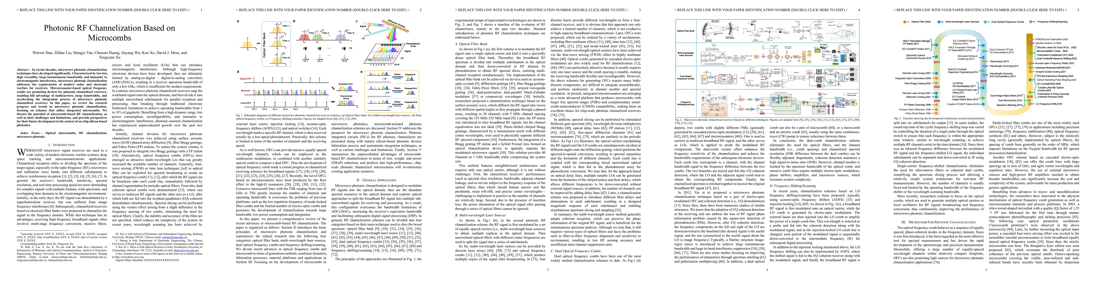Thumbnail for Photonic RF Channelization Based on Microcombs