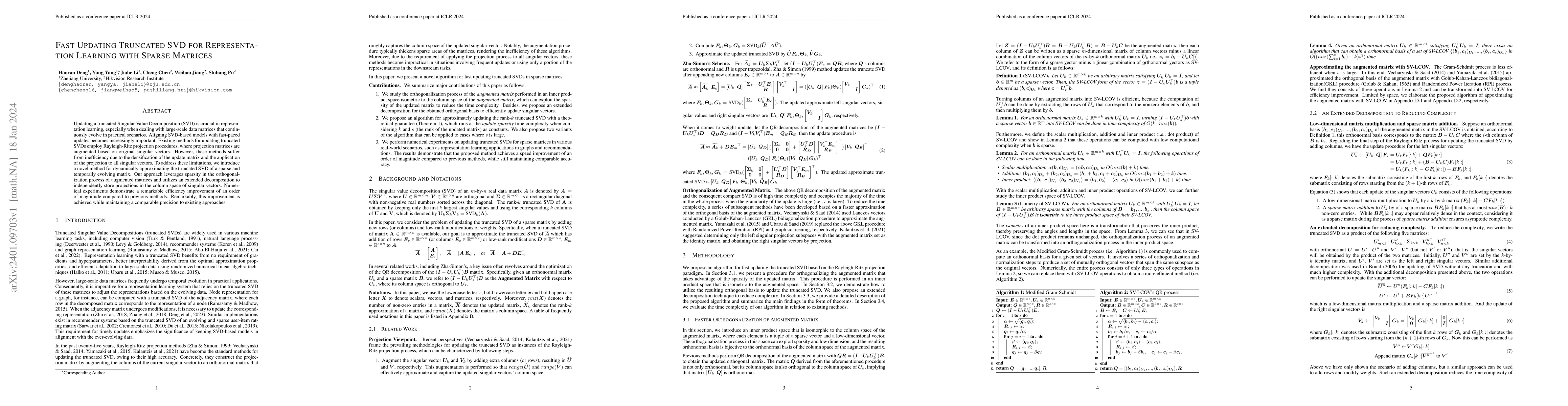 Thumbnail for Fast Updating Truncated SVD for Representation Learning with Sparse
  Matrices