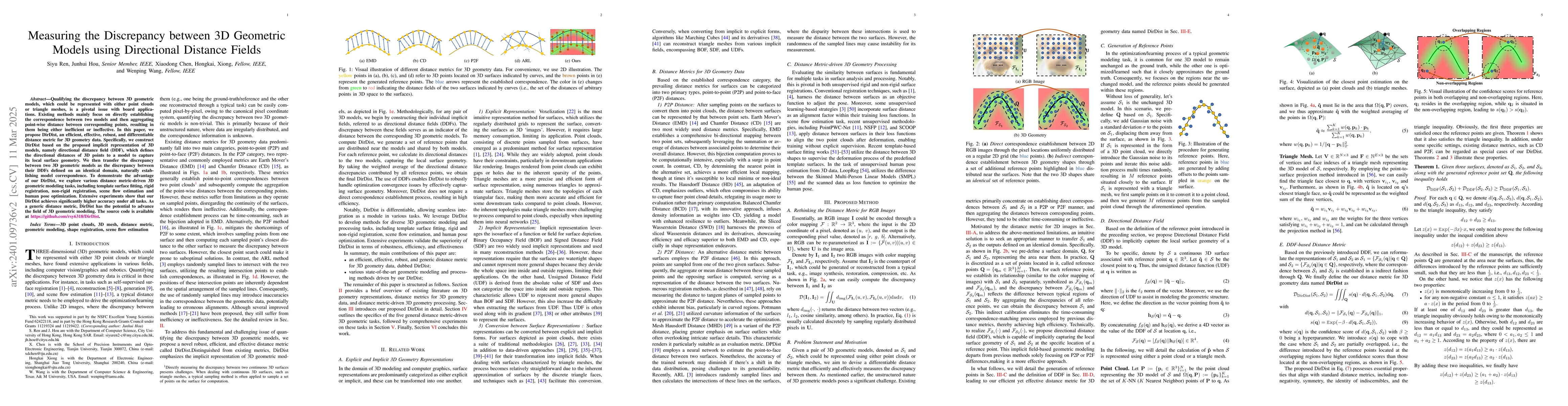 Thumbnail for Measuring the Discrepancy between 3D Geometric Models using Directional
  Distance Fields