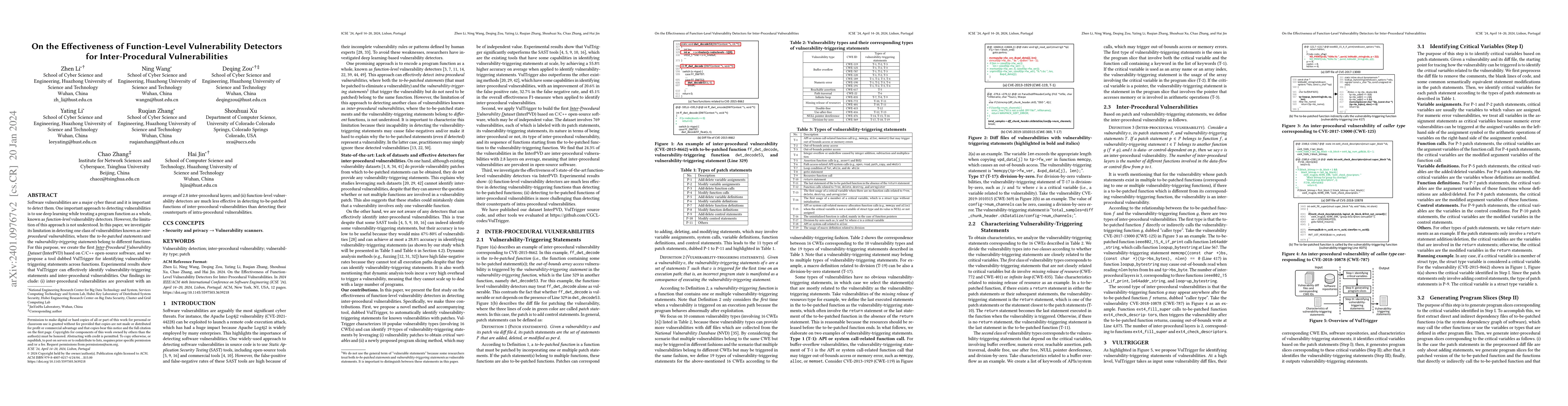 Thumbnail for On the Effectiveness of Function-Level Vulnerability Detectors for
  Inter-Procedural Vulnerabilities