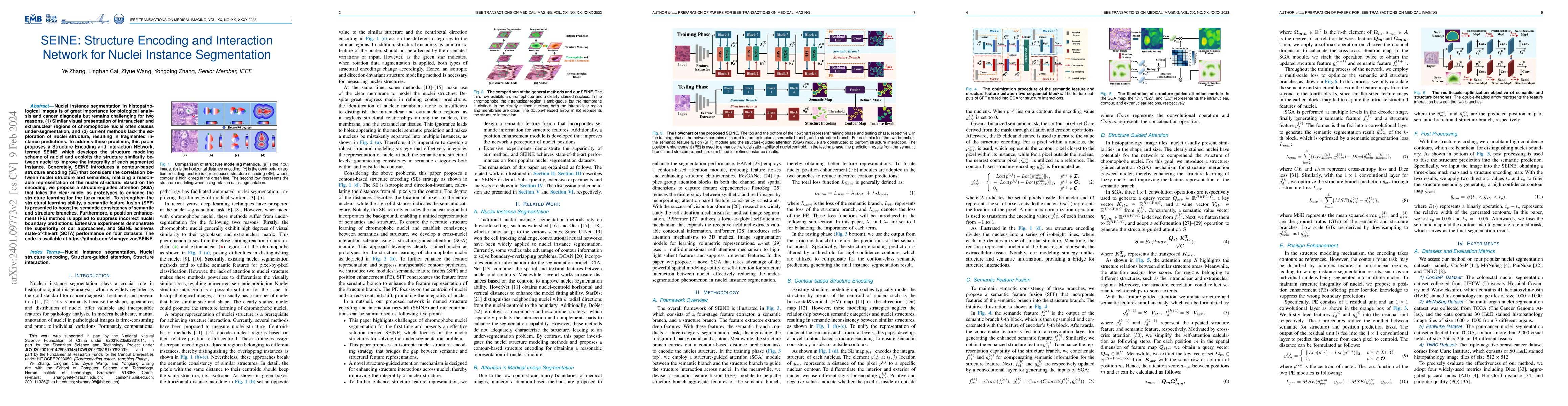 Thumbnail for SEINE: Structure Encoding and Interaction Network for Nuclei Instance
  Segmentation
