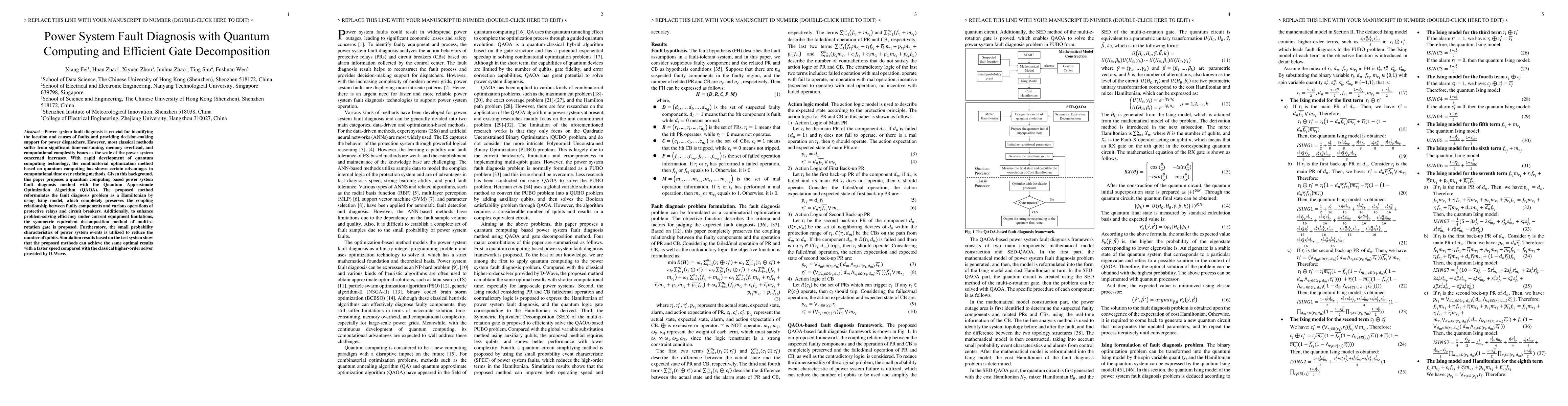 Thumbnail for Power System Fault Diagnosis with Quantum Computing and Efficient Gate
  Decomposition