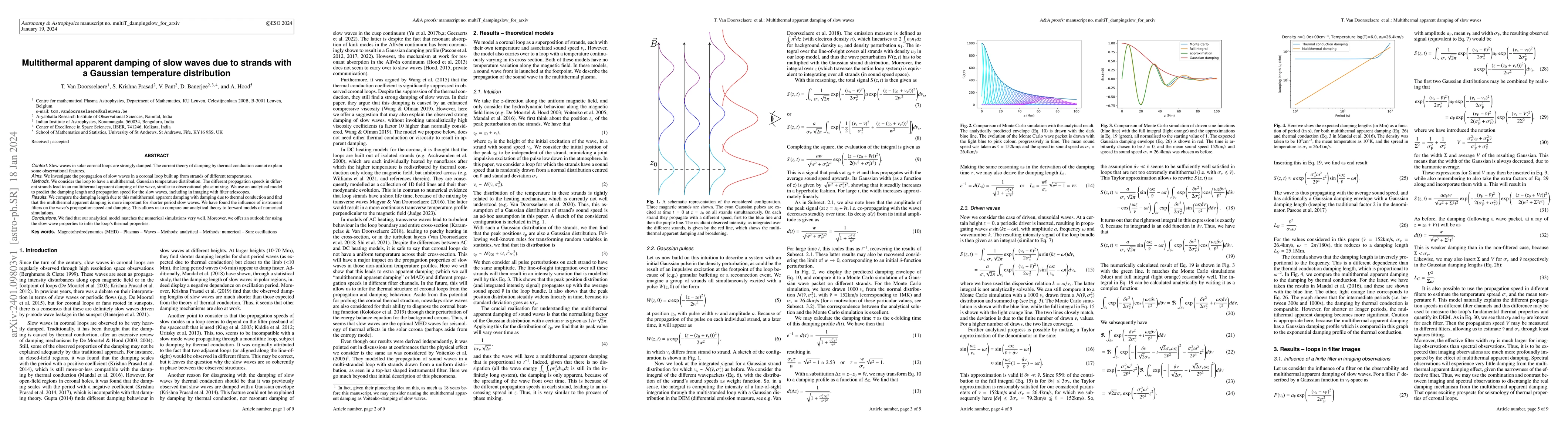Thumbnail for Multithermal apparent damping of slow waves due to strands with a
  Gaussian temperature distribution