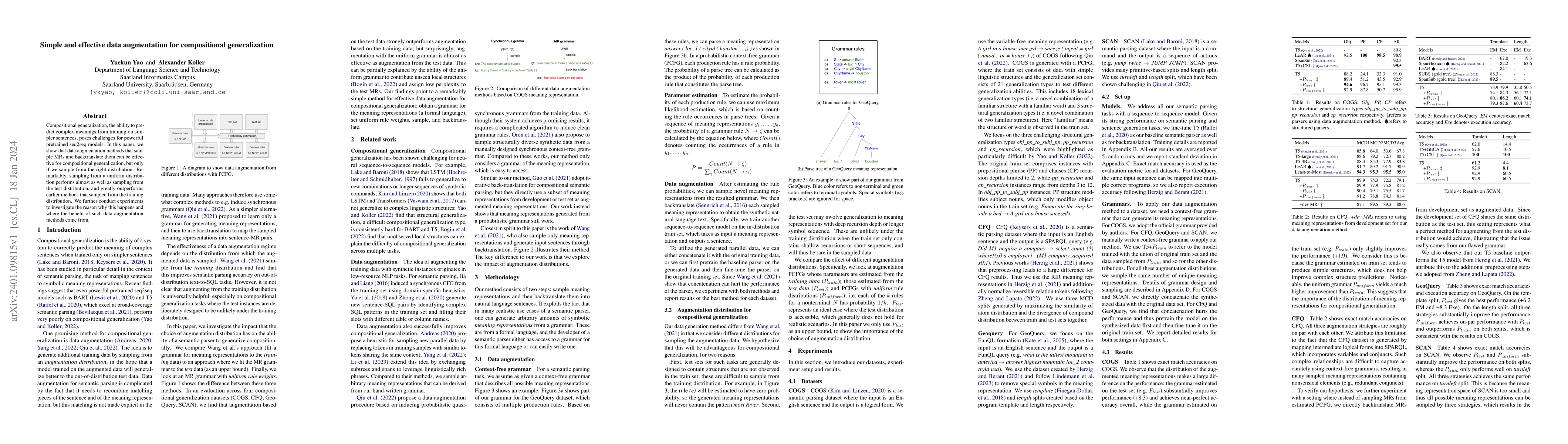 Thumbnail for Simple and effective data augmentation for compositional generalization
