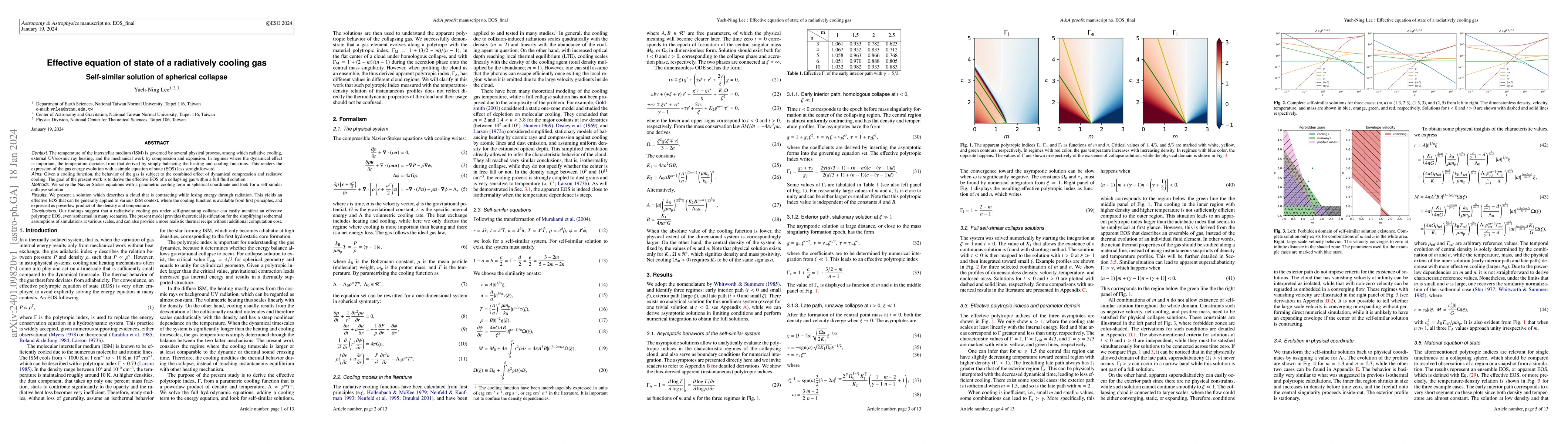 Thumbnail for Effective equation of state of a radiatively cooling gas: Self-similar
  solution of spherical collapse