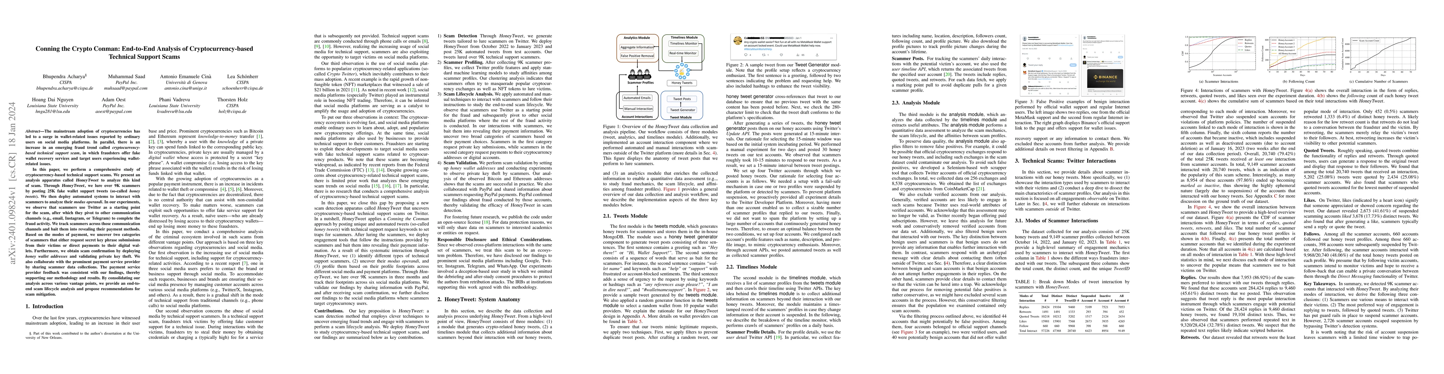 Thumbnail for Conning the Crypto Conman: End-to-End Analysis of Cryptocurrency-based
  Technical Support Scams