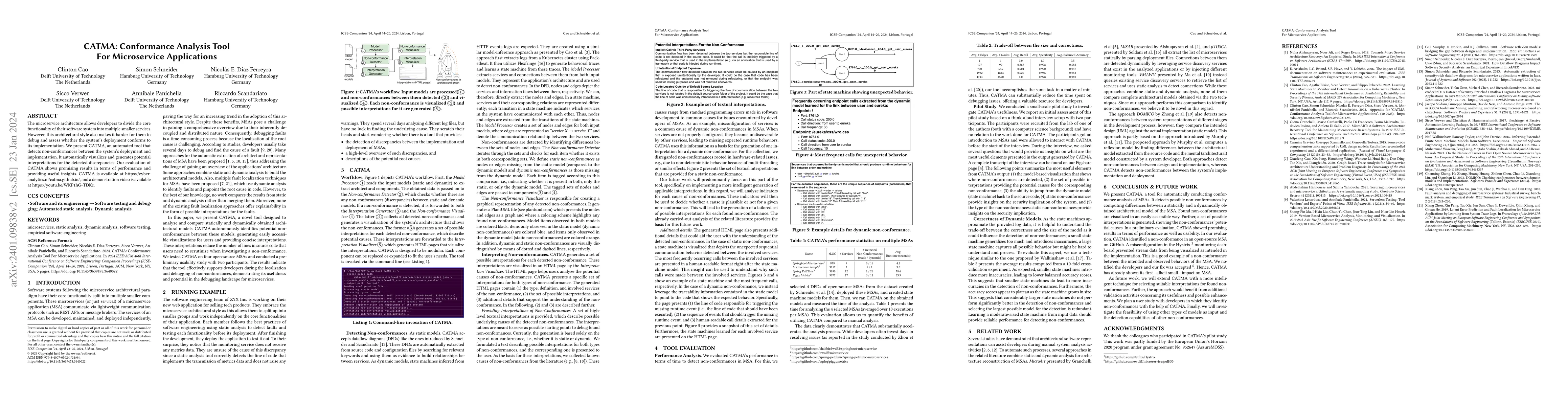 Thumbnail for CATMA: Conformance Analysis Tool For Microservice Applications