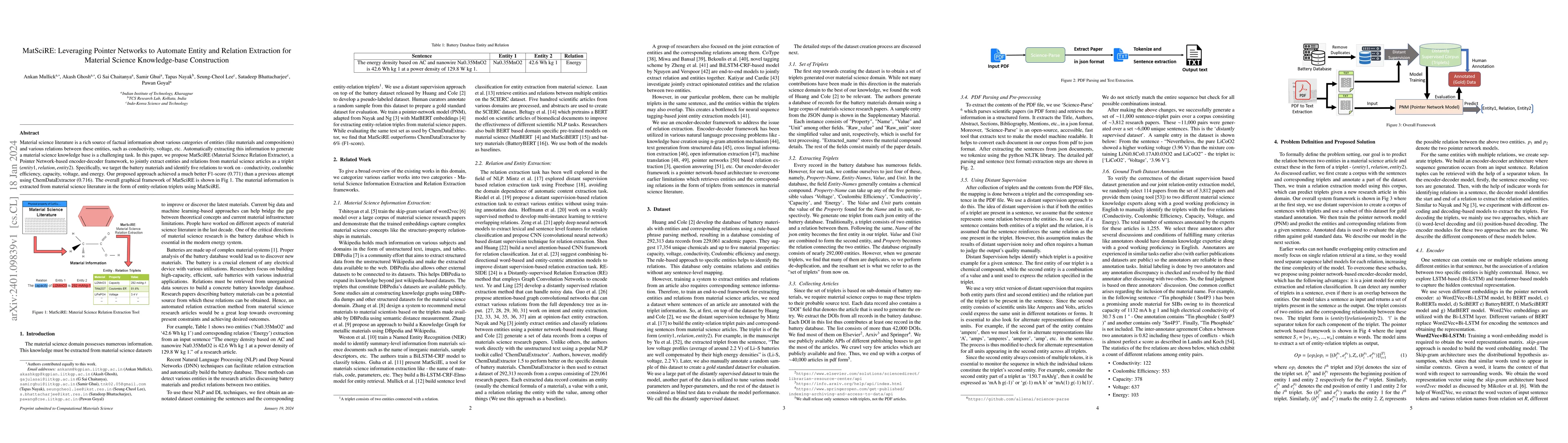 Thumbnail for MatSciRE: Leveraging Pointer Networks to Automate Entity and Relation
  Extraction for Material Science Knowledge-base Construction