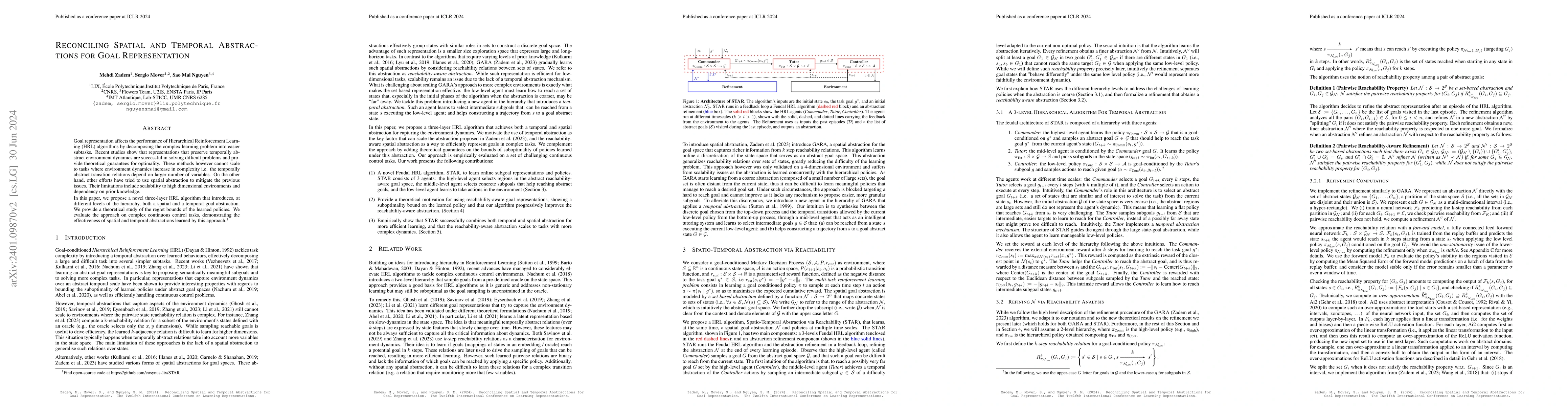 Thumbnail for Reconciling Spatial and Temporal Abstractions for Goal Representation