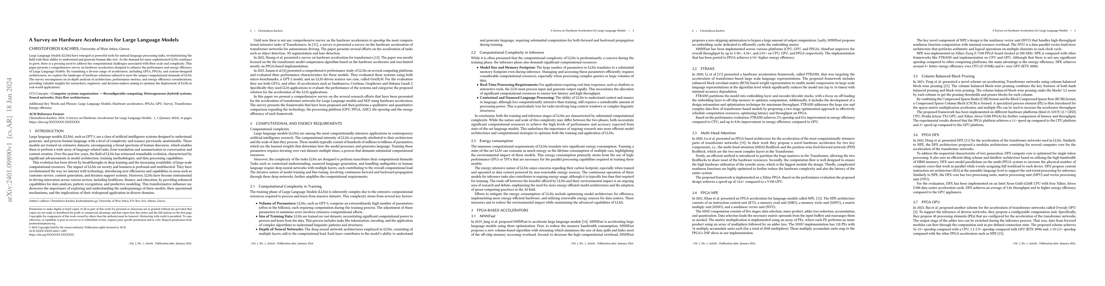 Thumbnail for A Survey on Hardware Accelerators for Large Language Models