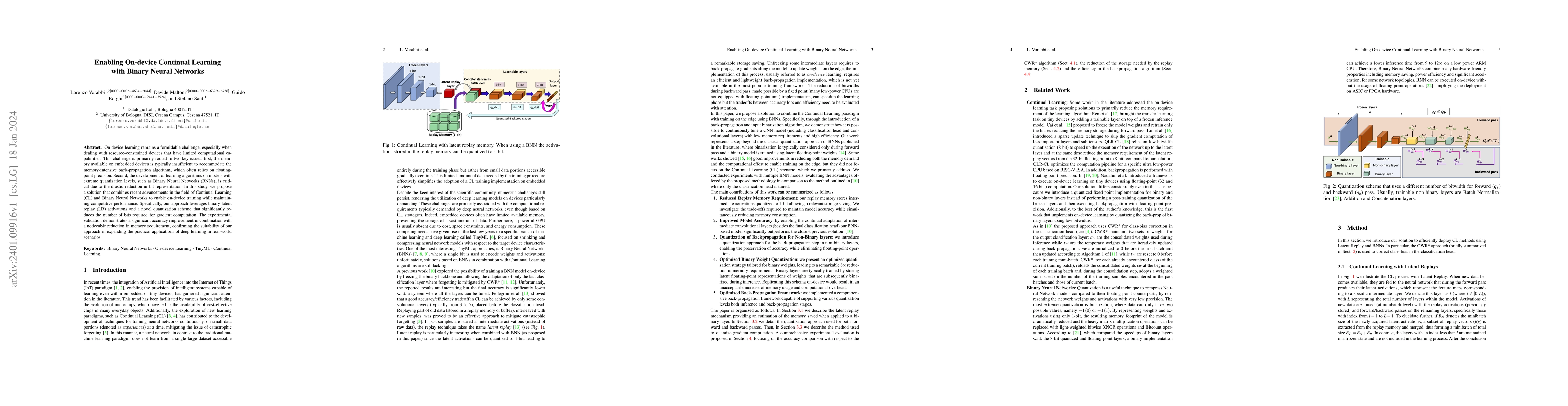 Thumbnail for Enabling On-device Continual Learning with Binary Neural Networks