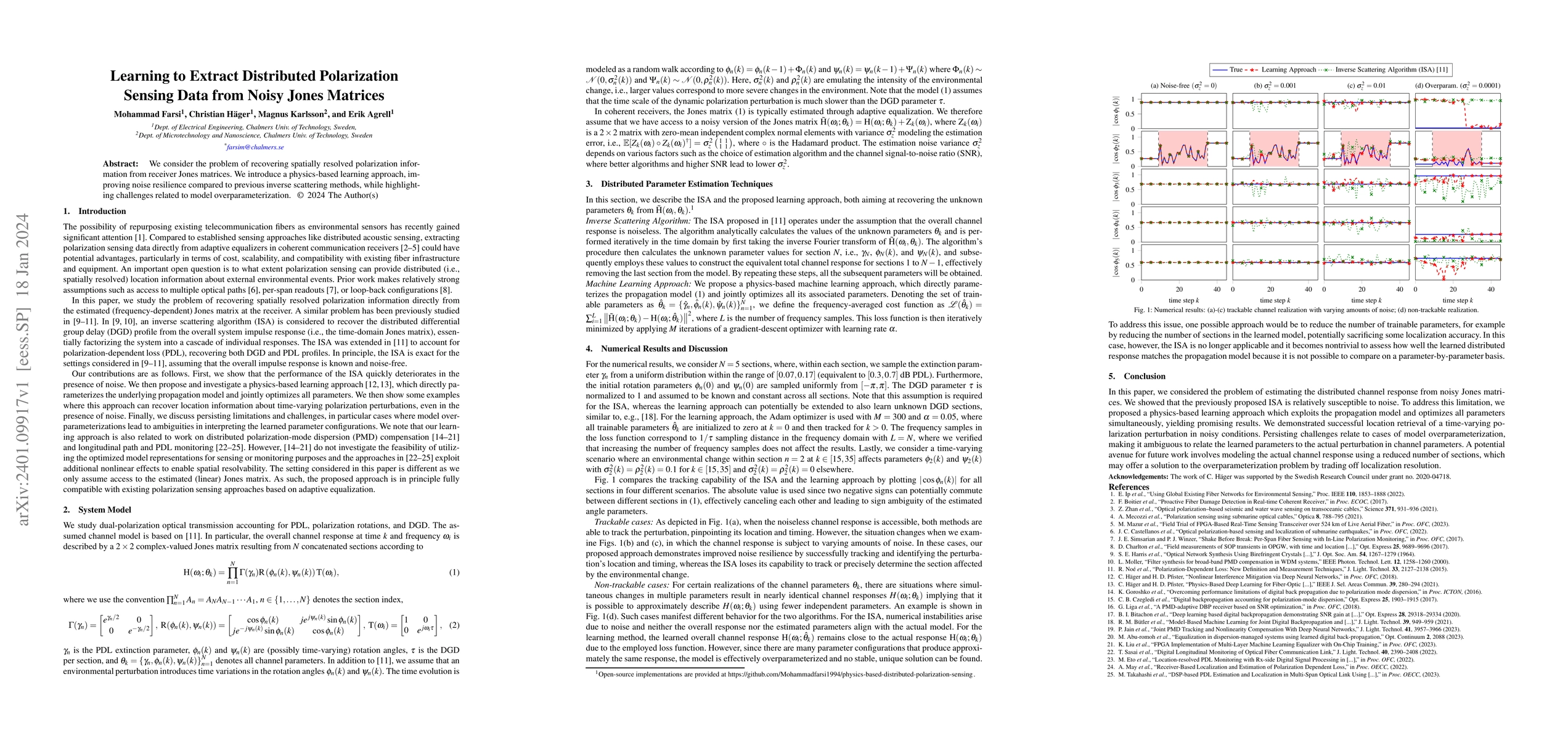 Thumbnail for Learning to Extract Distributed Polarization Sensing Data from Noisy
  Jones Matrices