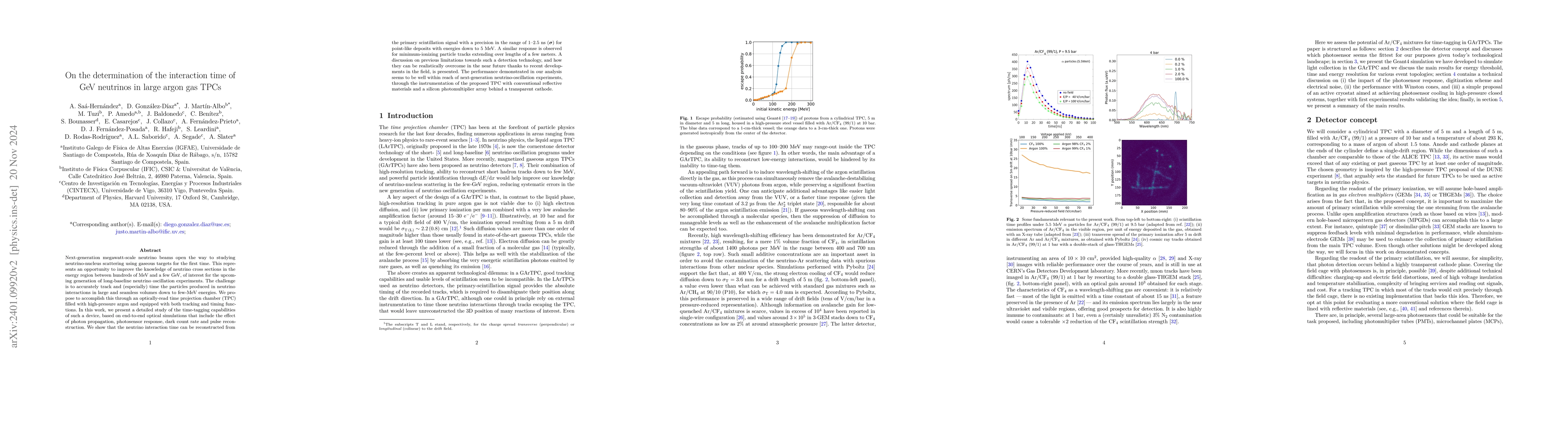 Thumbnail for On the determination of the interaction time of GeV neutrinos in large
  argon gas TPCs