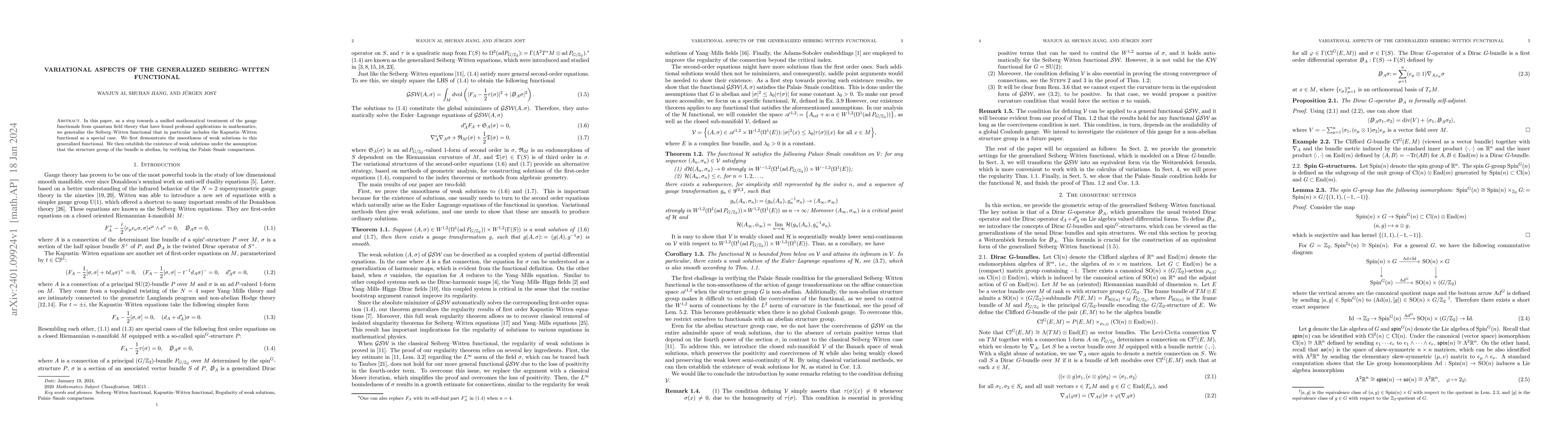 Thumbnail for Variational aspects of the generalized Seiberg-Witten functional