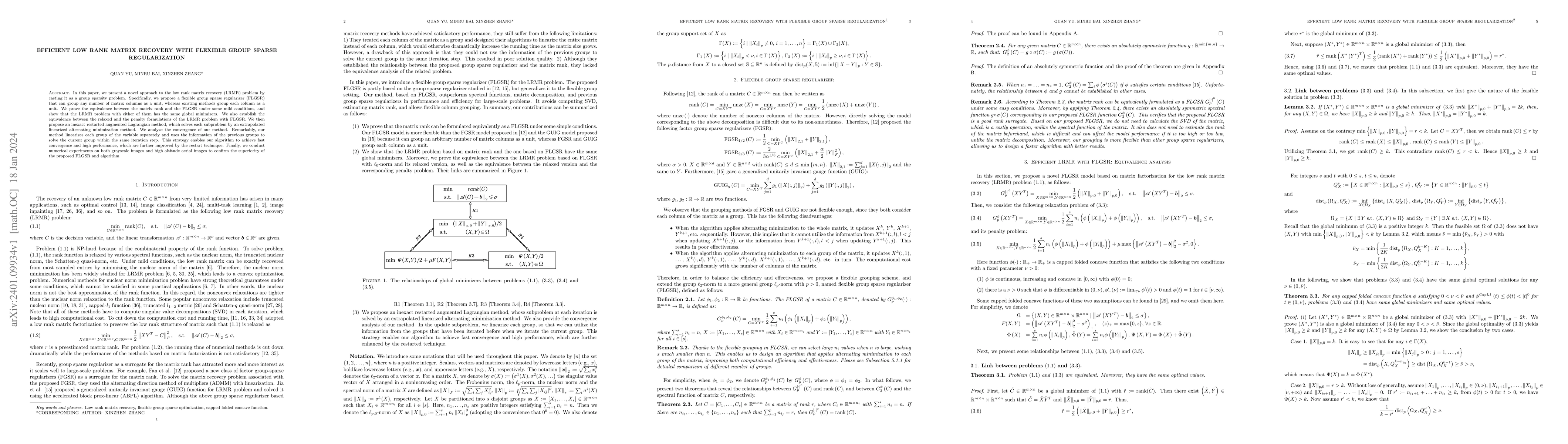 Thumbnail for Efficient Low Rank Matrix Recovery With Flexible Group Sparse
  Regularization