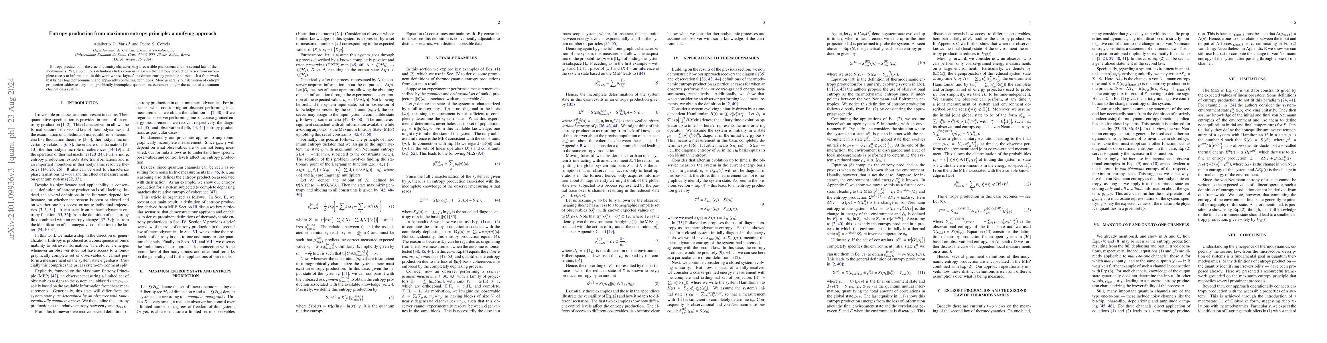 Thumbnail for Entropy Production from Maximum Entropy Principle: a Unifying Approach