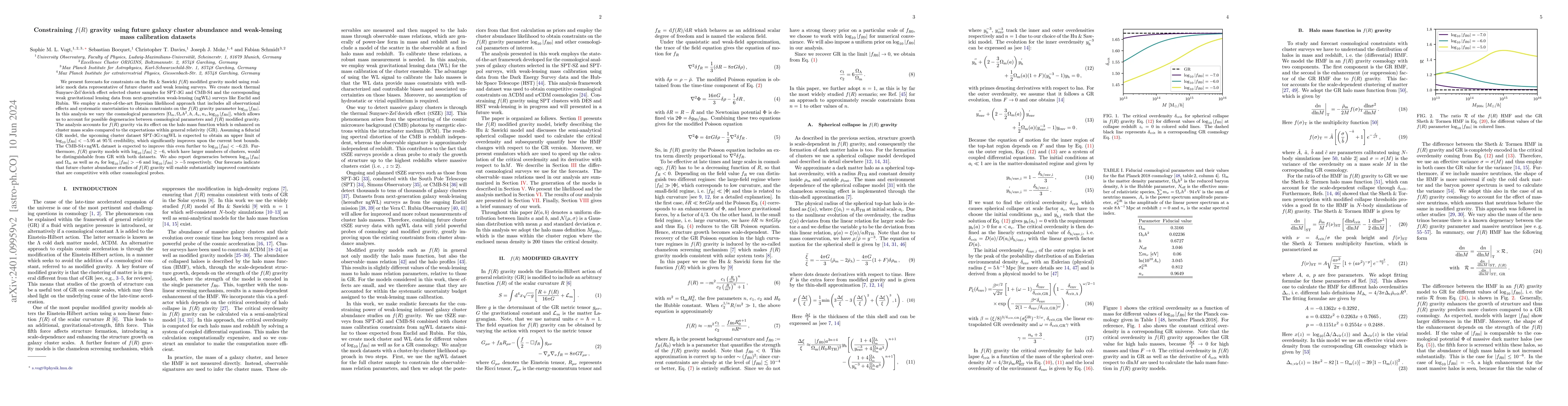 Thumbnail for Constraining $f(R)$ gravity using future galaxy cluster abundance and
  weak-lensing mass calibration datasets