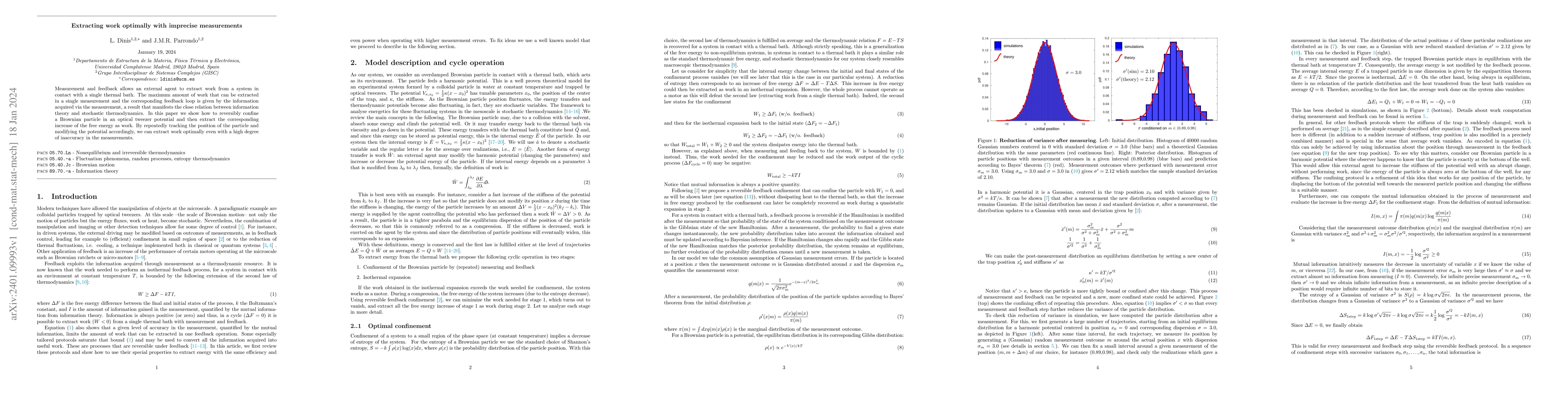 Thumbnail for Extracting work optimally with imprecise measurements
