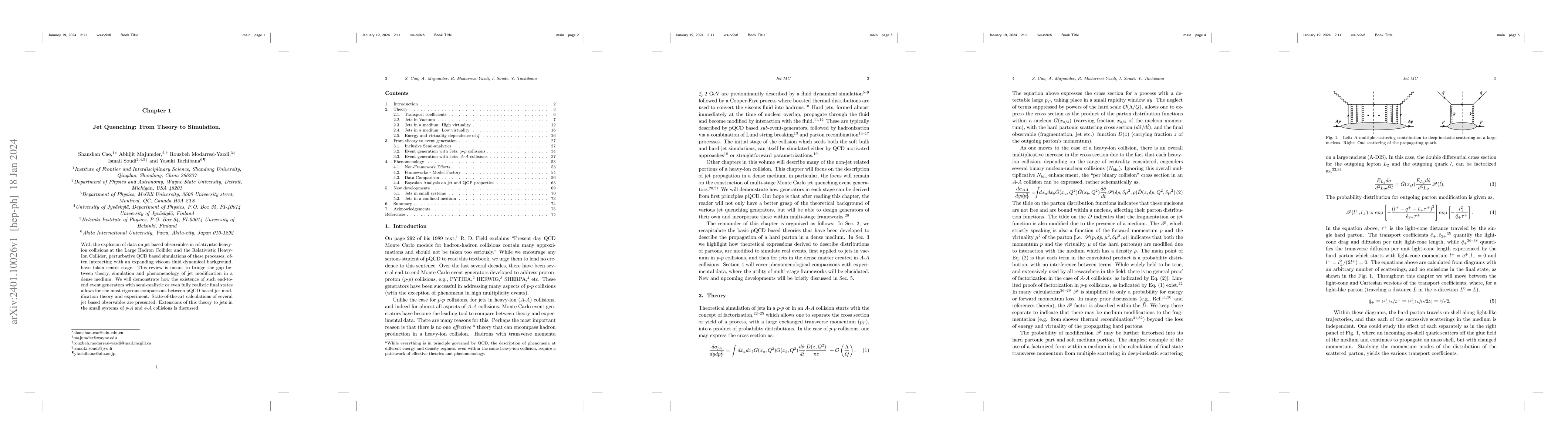Thumbnail for Jet Quenching: From Theory to Simulation