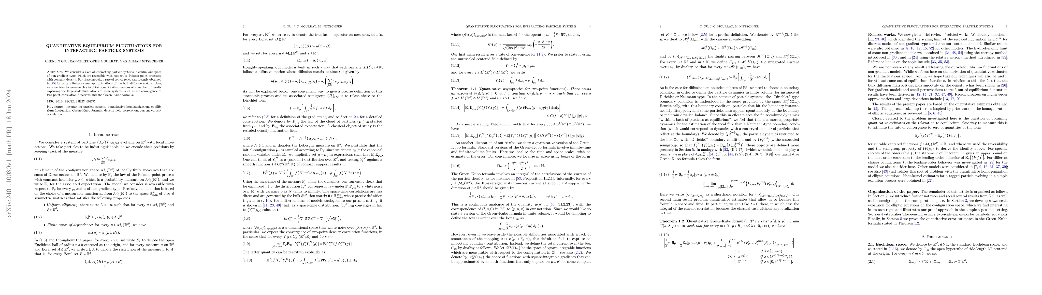 Thumbnail for Quantitative equilibrium fluctuations for interacting particle systems