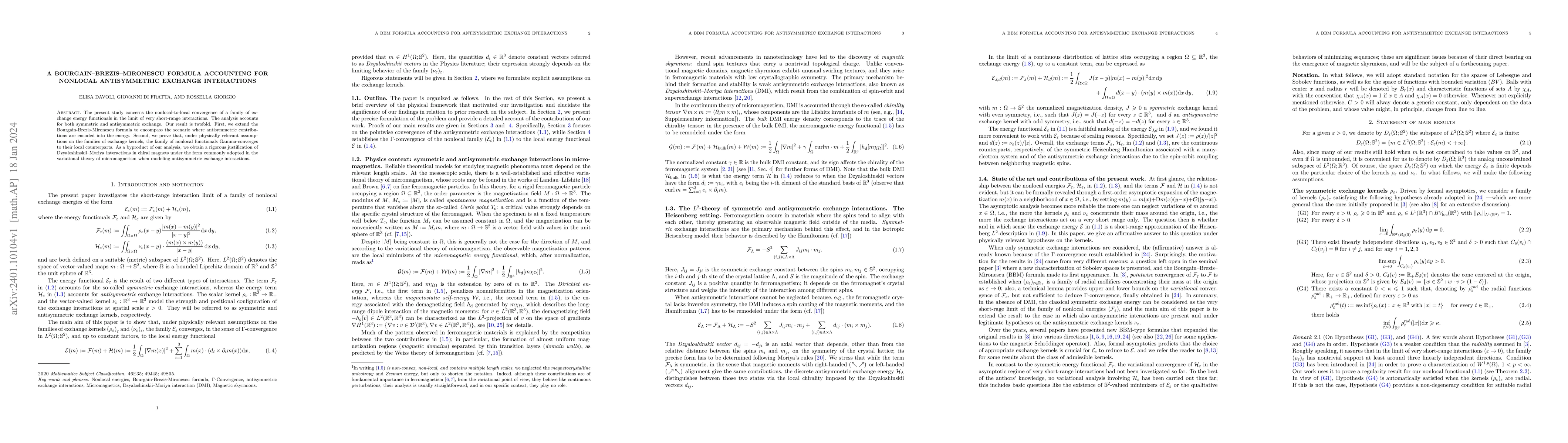 Thumbnail for A Bourgain-Brezis-Mironescu formula accounting for nonlocal
  antisymmetric exchange interactions