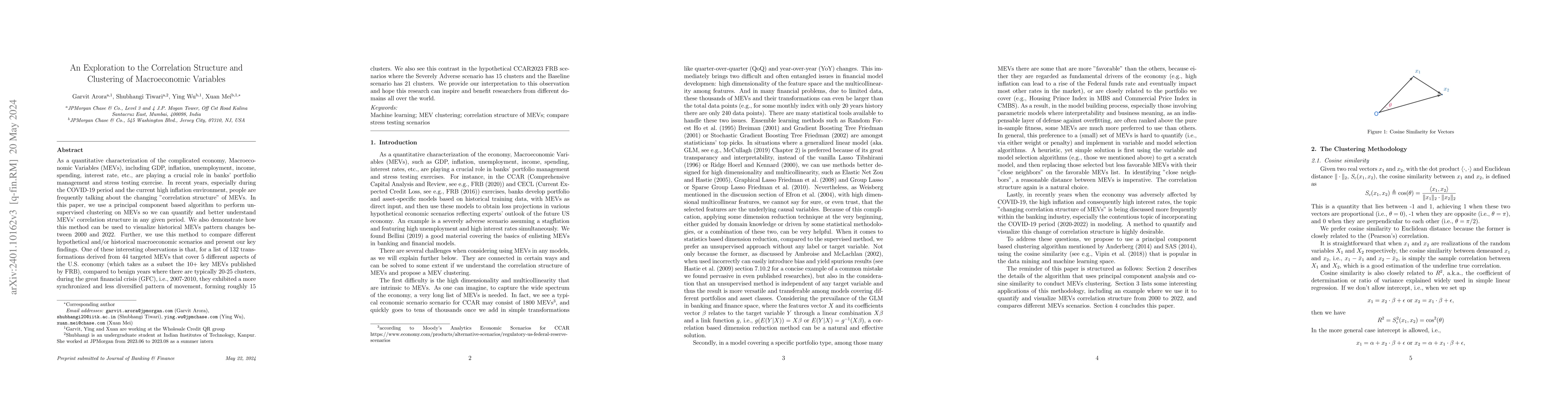 Thumbnail for An Exploration to the Correlation Structure and Clustering of
  Macroeconomic Variables
