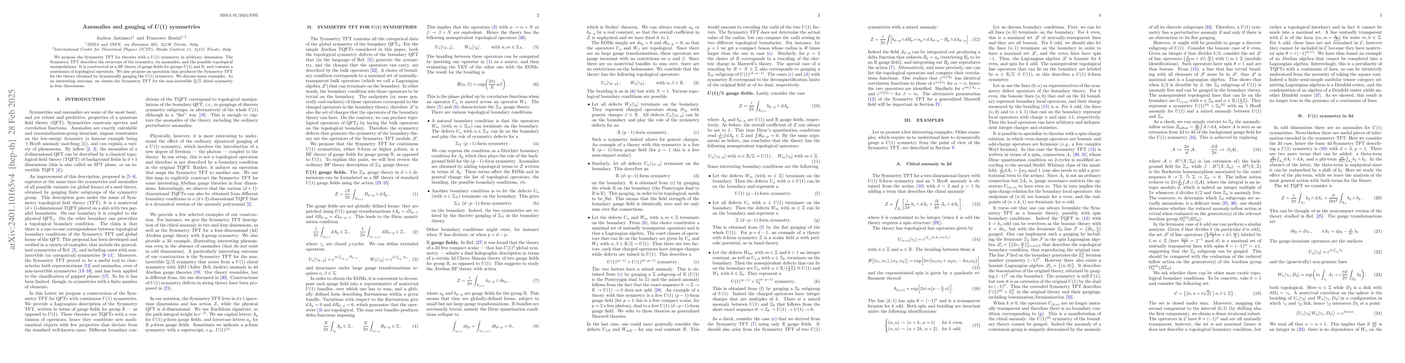 Thumbnail for Anomalies and gauging of U(1) symmetries