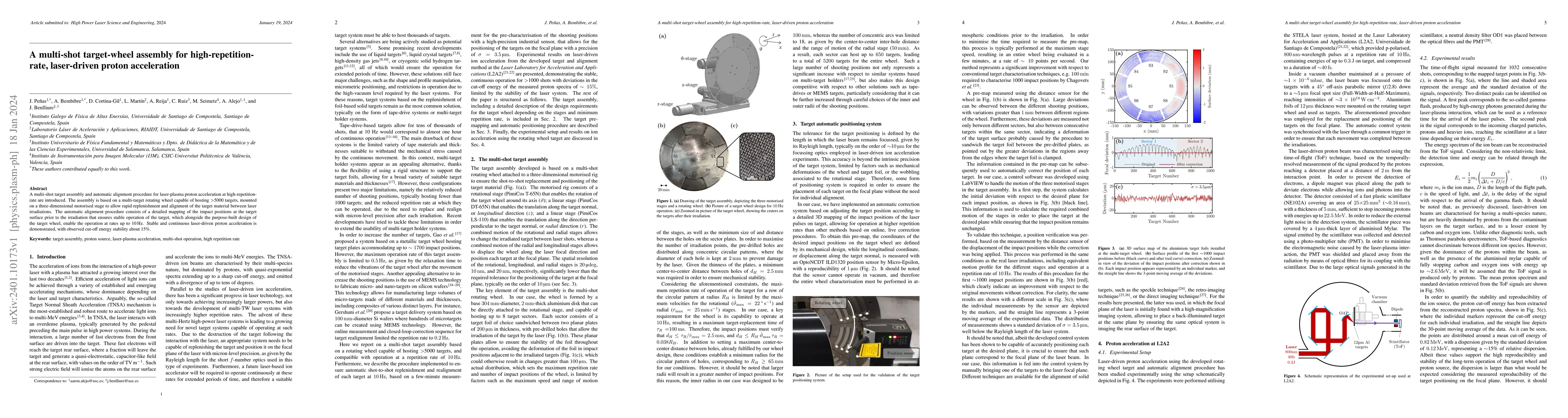 Thumbnail for A multi-shot target-wheel assembly for high-repetition-rate,
  laser-driven proton acceleration