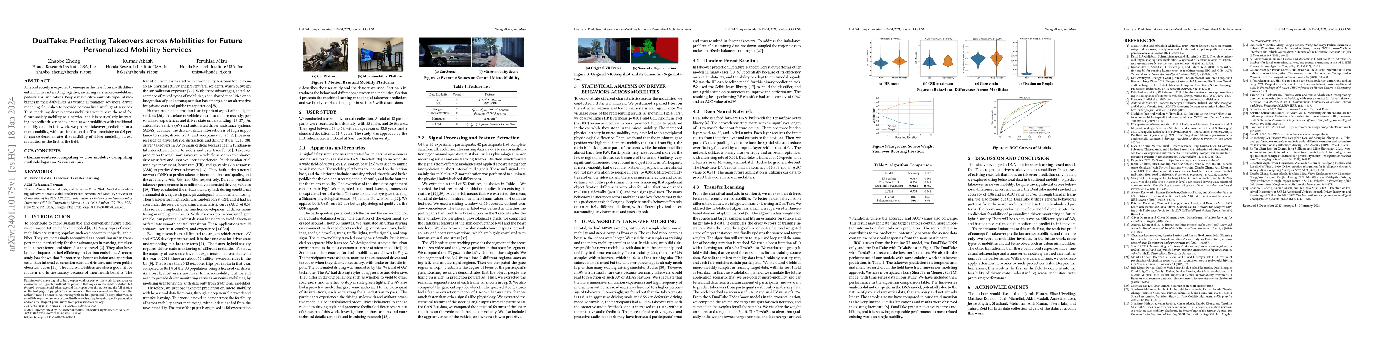 Thumbnail for DualTake: Predicting Takeovers across Mobilities for Future Personalized
  Mobility Services