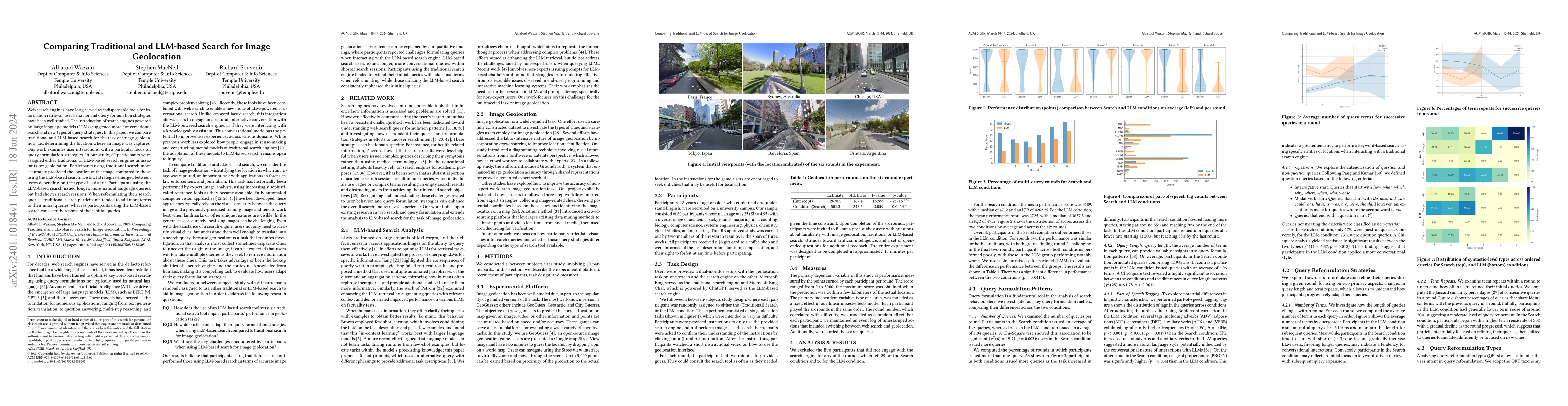 Thumbnail for Comparing Traditional and LLM-based Search for Image Geolocation