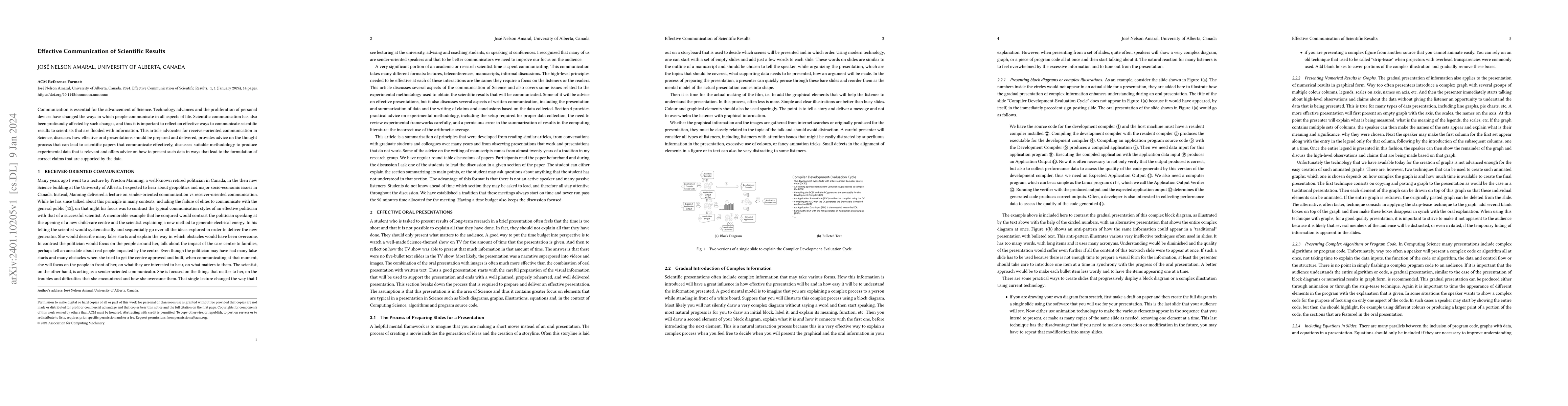 Thumbnail for Effective Communication of Scientific Results