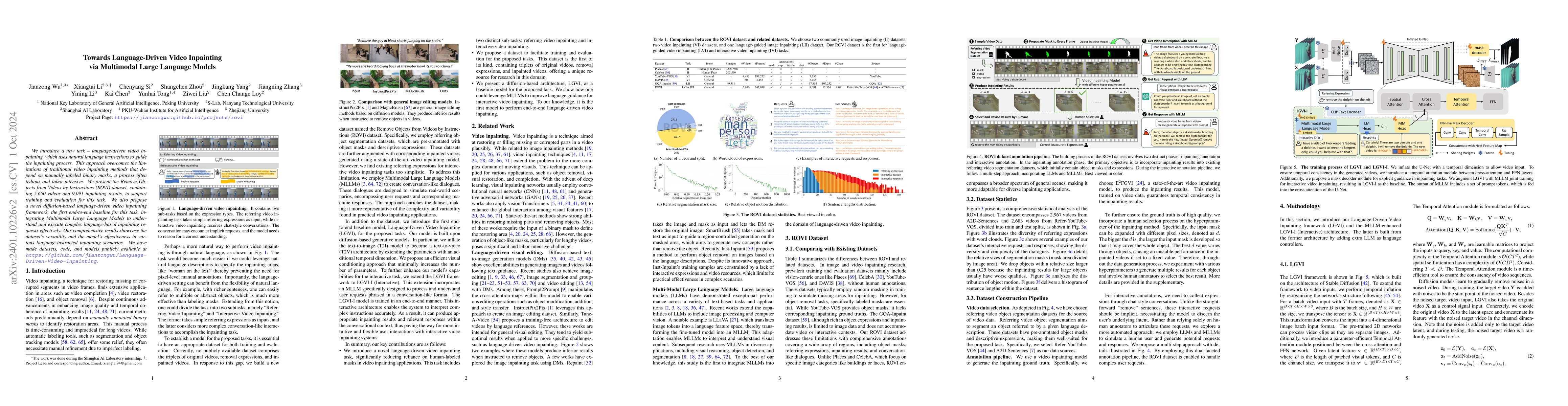 Thumbnail for Towards Language-Driven Video Inpainting via Multimodal Large Language
  Models