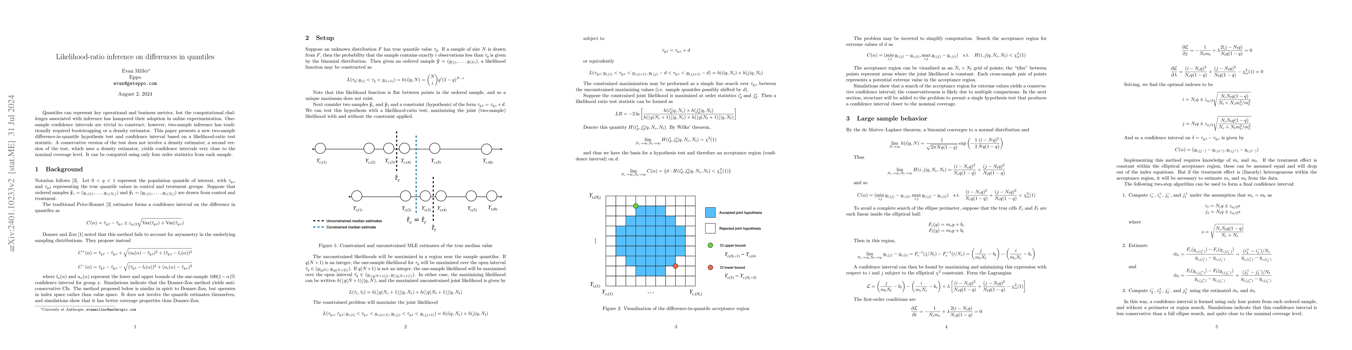 Thumbnail for Likelihood-ratio inference on differences in quantiles