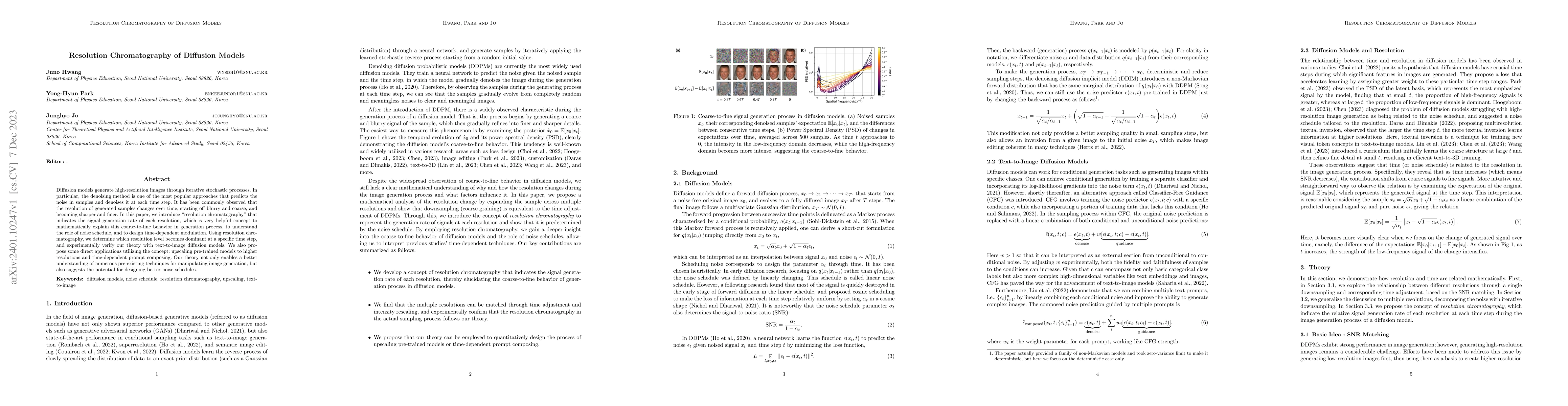 Thumbnail for Resolution Chromatography of Diffusion Models