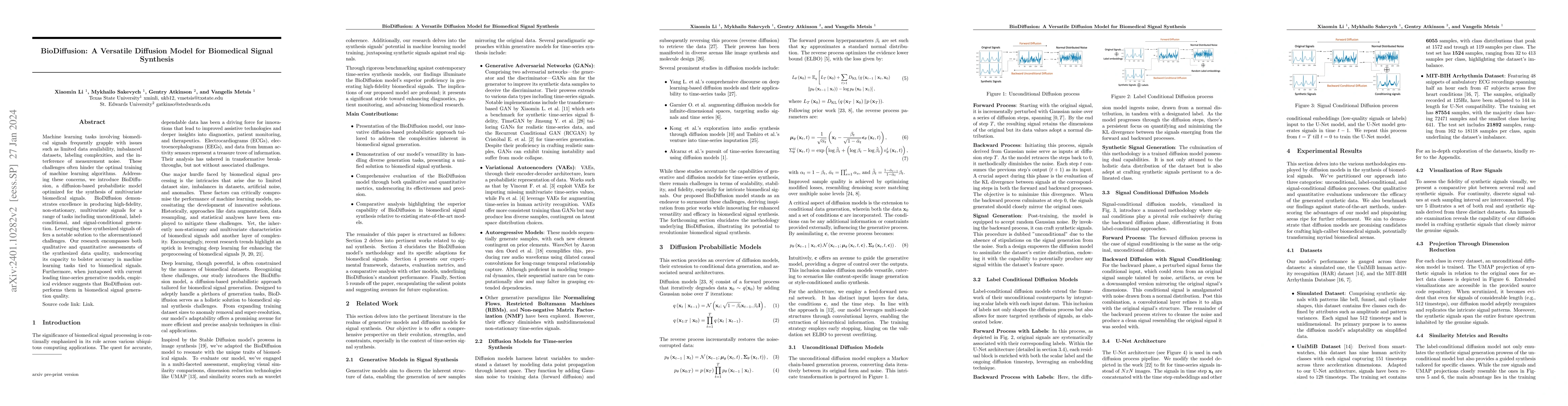 Thumbnail for BioDiffusion: A Versatile Diffusion Model for Biomedical Signal
  Synthesis