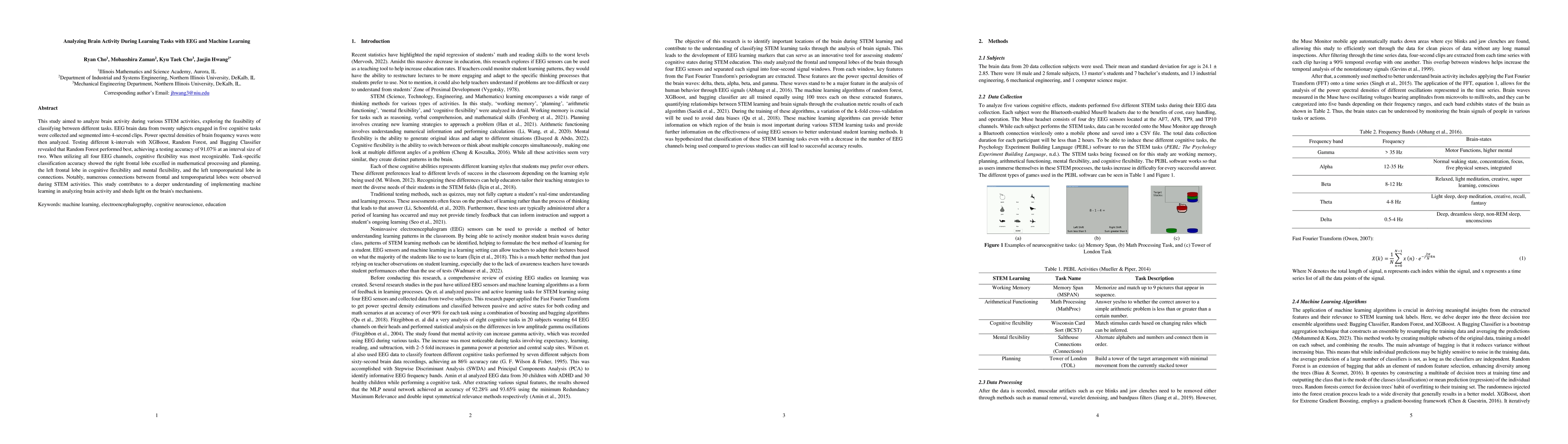 Thumbnail for Analyzing Brain Activity During Learning Tasks with EEG and Machine
  Learning