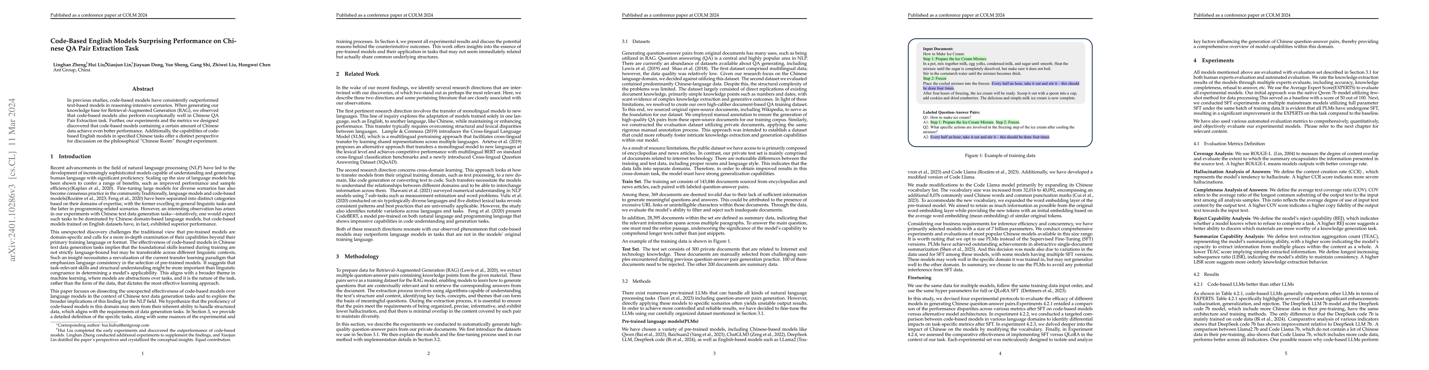 Thumbnail for Code-Based English Models Surprising Performance on Chinese QA Pair
  Extraction Task