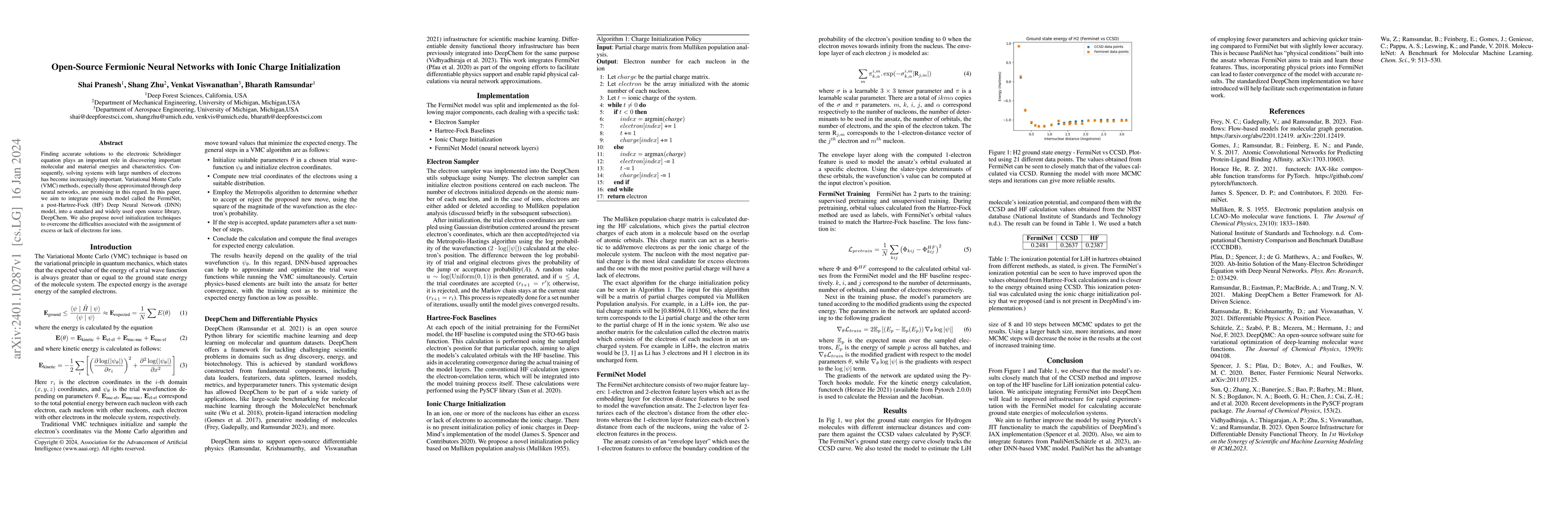 Thumbnail for Open-Source Fermionic Neural Networks with Ionic Charge Initialization