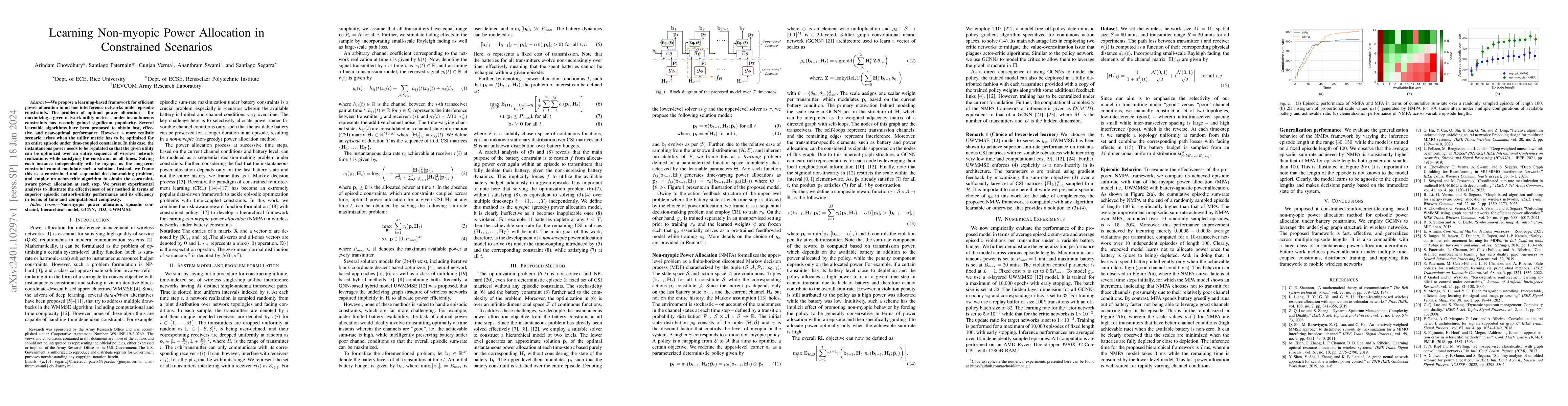 Thumbnail for Learning Non-myopic Power Allocation in Constrained Scenarios